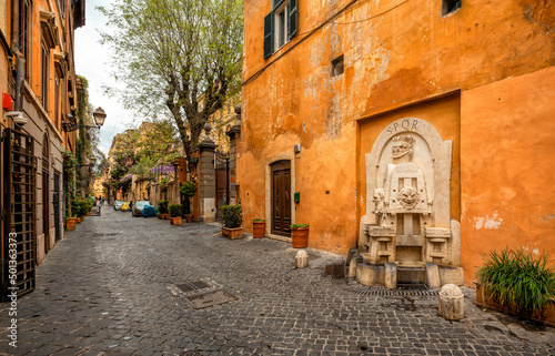 Fototapeta Naklejka Na Ścianę i Meble -  The streets of Rome, Italy. Rome architecture and landmark.