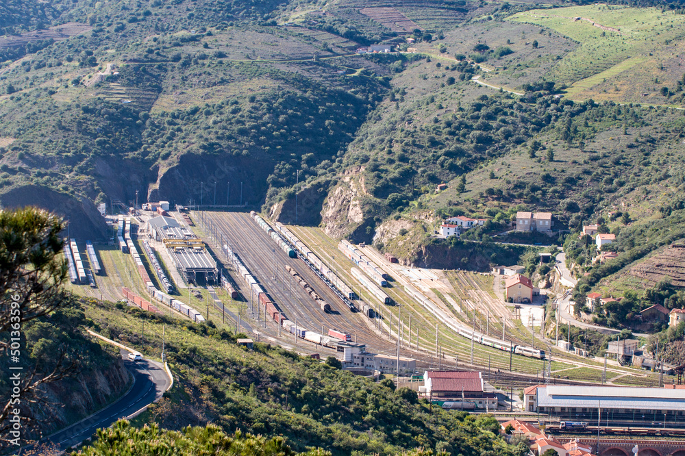 Cerbère, Francia, pueblo costero, Costa Brava