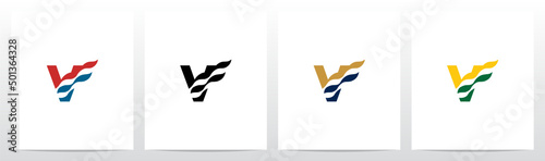 Waving Flag On Letter Logo Design V