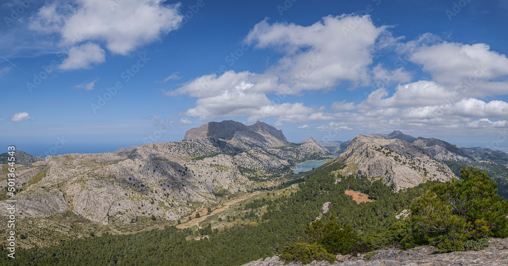Binimorat valley and Puig Major on the foreground, Three Thousand Route, (Tres Mils), Fornalutx, Majorca, Balearic Islands, Spain Binimorat valley and Puig Major on the foreground, Three Thousand Route, (Tres Mils), Fornalutx, Majorca, Balearic Islands, Spain