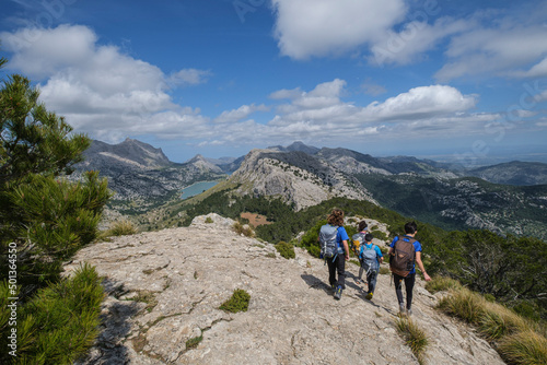 descending from the peak of L´Ofre, Three Thousand Route, (Tres Mils), Fornalutx, Majorca, Balearic Islands, Spain