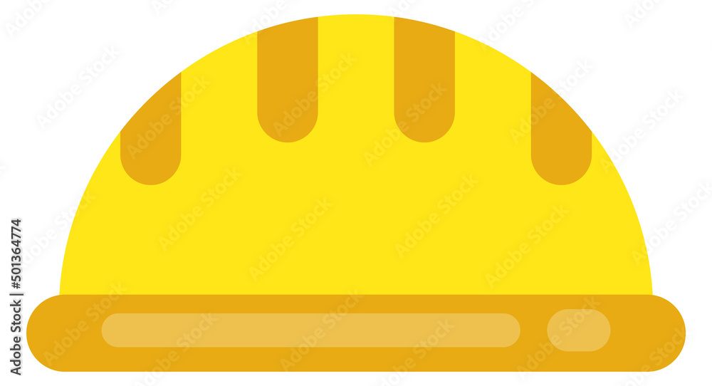 Hard hat icon. Yellow construction worker equipment Hard hat icon. Yellow construction worker equipment