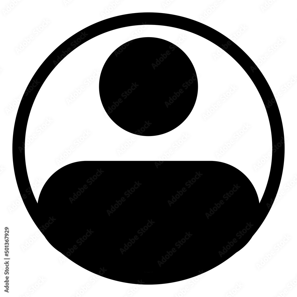 Icon round framed filled person Icon round framed filled person