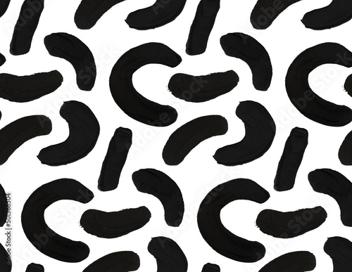 Black and white brush strok...