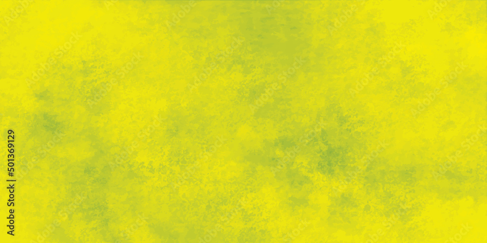 Patchy plastered wall textured in yellow tones as abstract background.