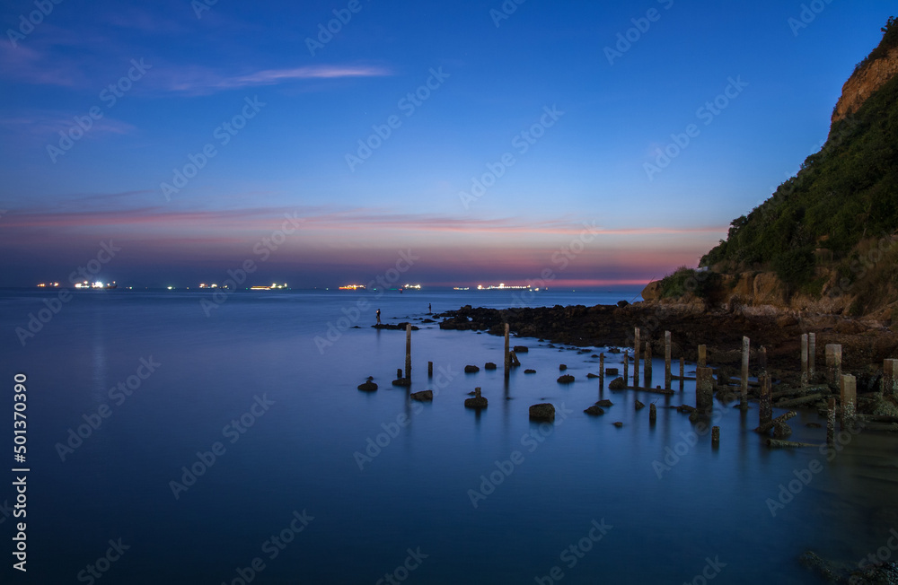 Sunset twilight sky over the sea in Thailand Sunset twilight sky over the sea in Thailand