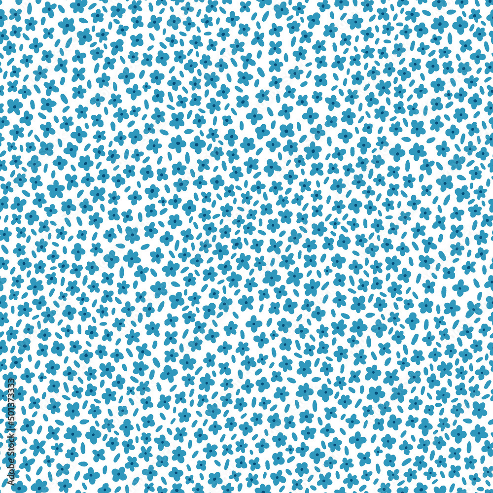 Tiny blue flowers seamless pattern Tiny blue flowers seamless pattern