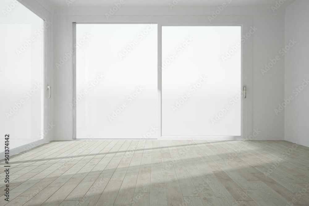 Obraz premium Modern interior design. 3D illustration