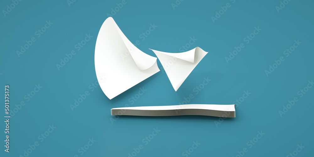 Naklejka premium Paper bundle illustration 3d illustration 3d render image