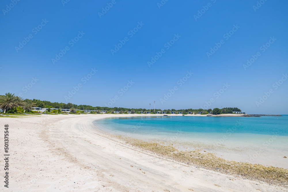 Private beach front area on the tourist island of Zaya Nurai Abu Dhabi Private beach front area on the tourist island of Zaya Nurai Abu Dhabi