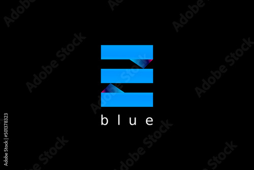 monogram letter e s logo design