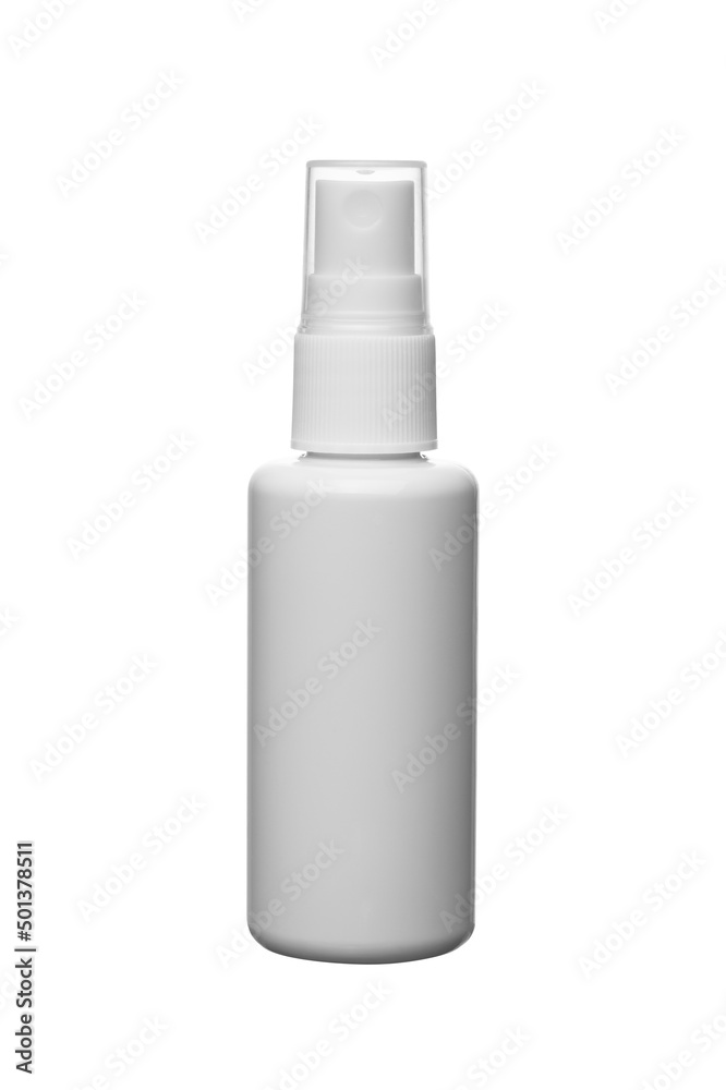 white skincare bottle mock up on background with copy space.