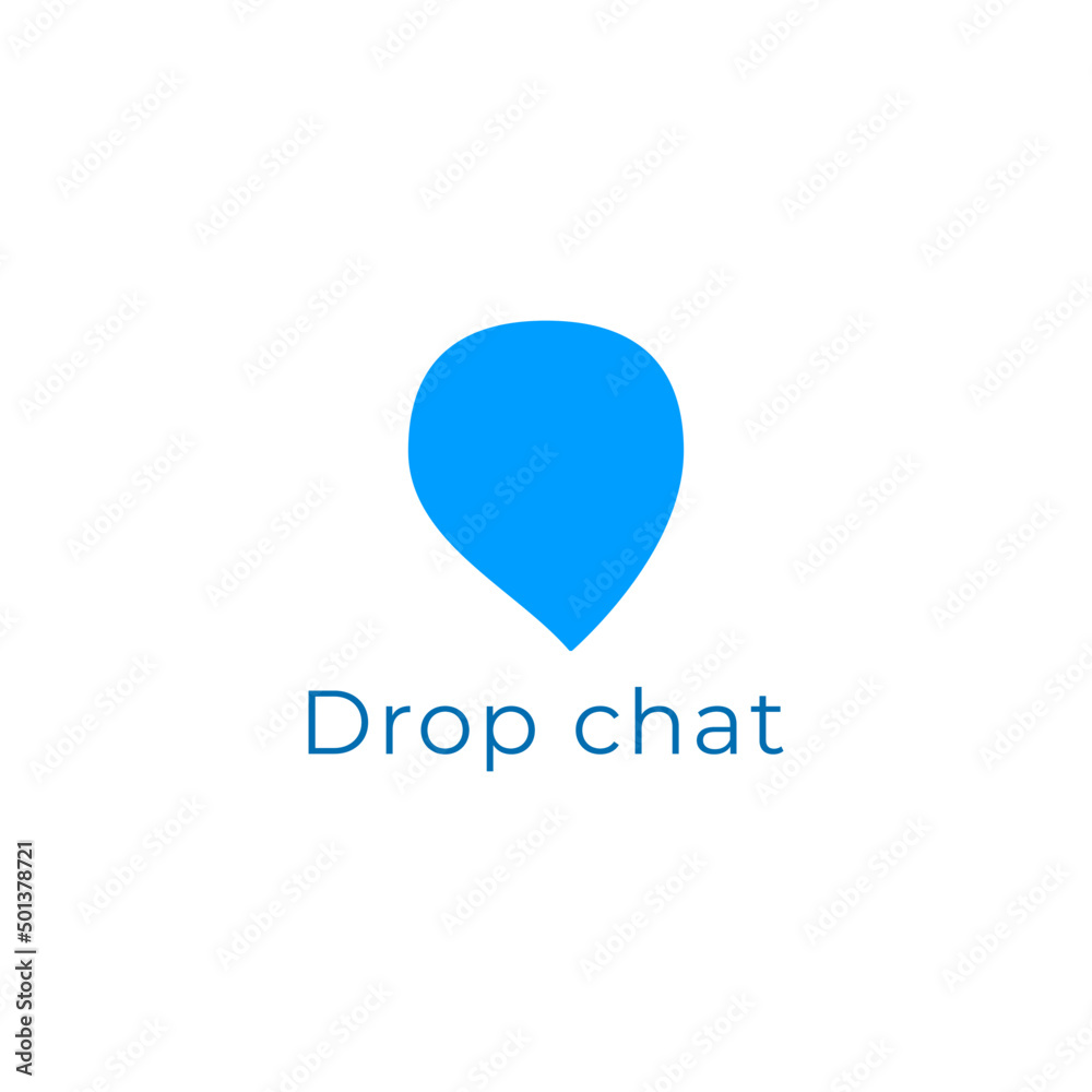 clever dual meaning drop chat logo clever dual meaning drop chat logo