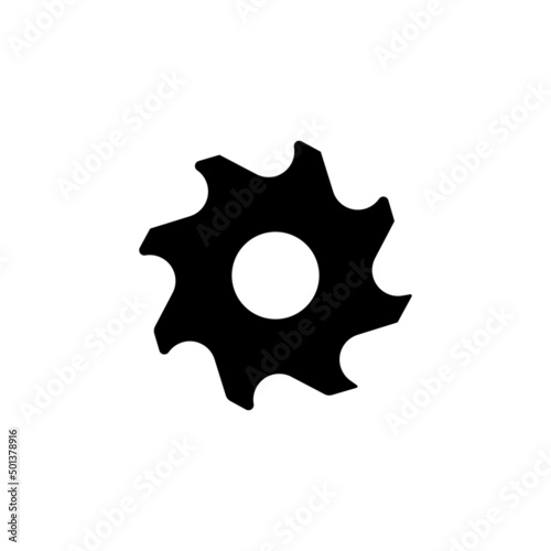 circle gear negative space logo