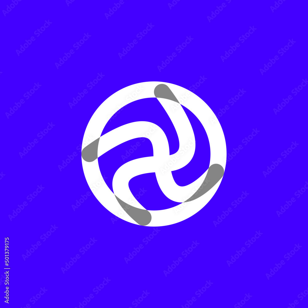 Obraz premium abstract badge move tech logo