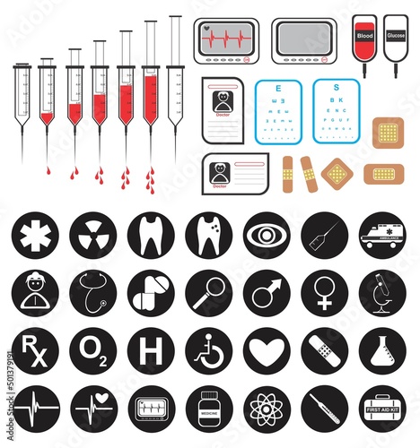 Special medical icons set sign and symbol flat design vector for medical and healthcare collection for web and mobile application concept infographic logo and pictogram