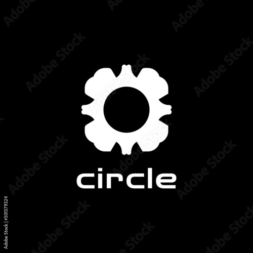 abstract round modern flat logo design