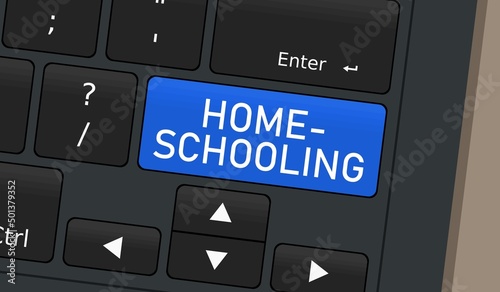 Home-schooling button on keyboard