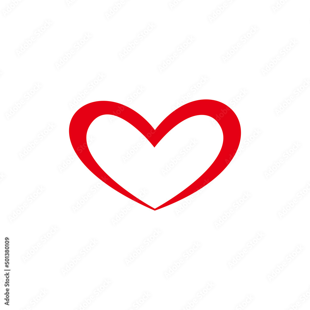 Love Red Logo Symbol Design Vector