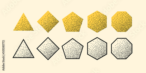 A set of geometric shapes and elements. Collection of abstract images for design.