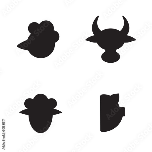 Meat icons set