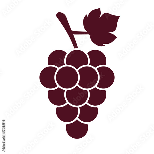 bunch of red grapes with leaves