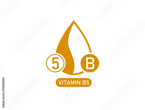 vitamin b5 icon vector illustrati