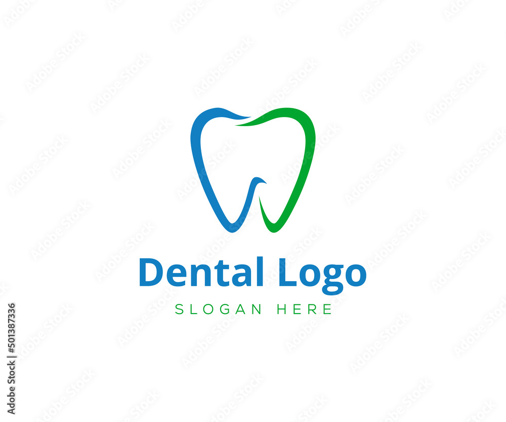 Dentist Logo Tooth Shape Design Vector. Dental Logo Template. Dentist Logo Tooth Shape Design Vector. Dental Logo Template.