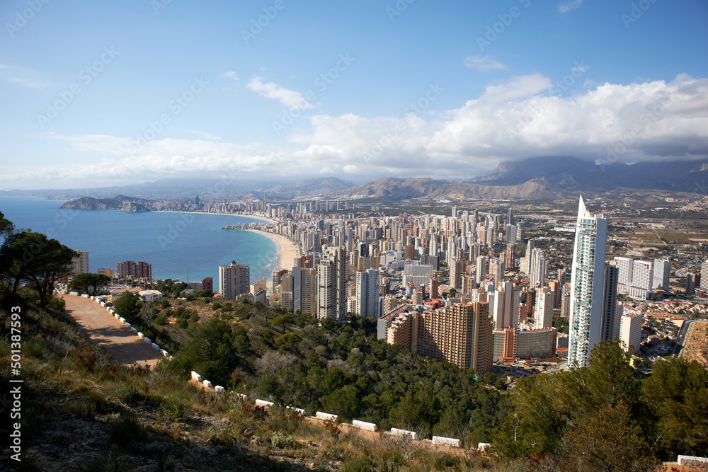 Fototapeta premium Benidorm panoramic view from the coast