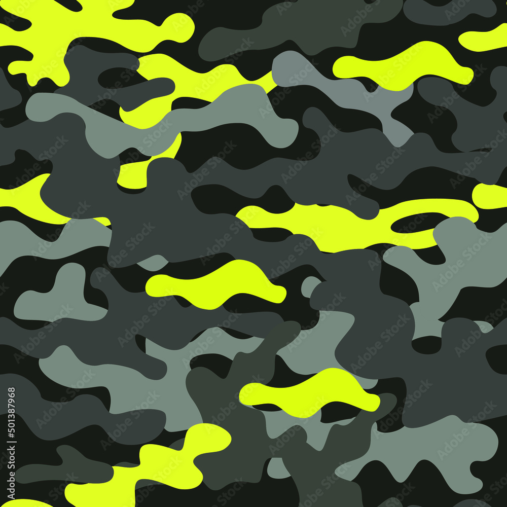Camouflage texture seamless pattern. Abstract modern military camo background for fabric and fashion textile print. Vector illustration. Camouflage texture seamless pattern. Abstract modern military camo background for fabric and fashion textile print. Vector illustration.