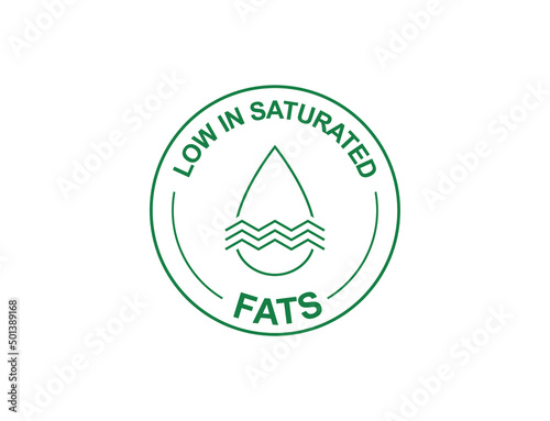 Low in saturated fats icon vector illustration