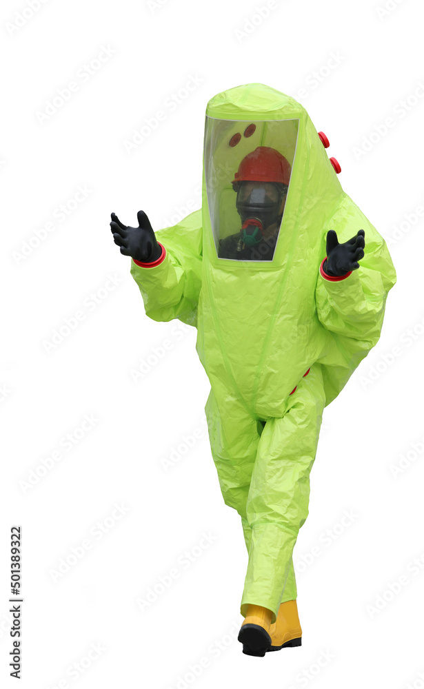 protective suit worn by the person with selfcontained breathing