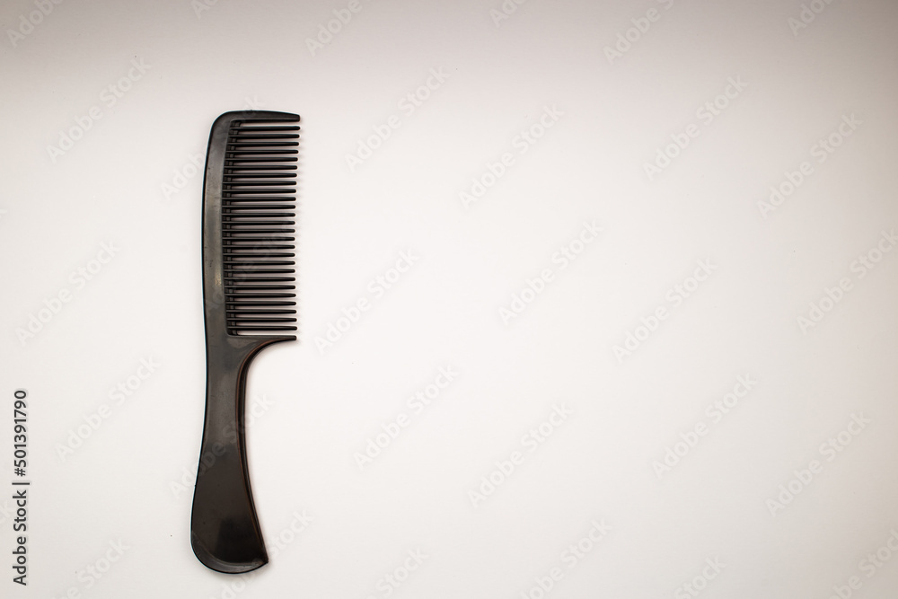 Comb on white background, object shot . Comb on white background, object shot .