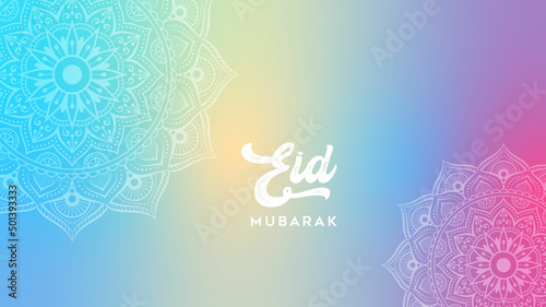 Gradient mandala background design with Dreamy gradient wallpaper with mandala pattern
