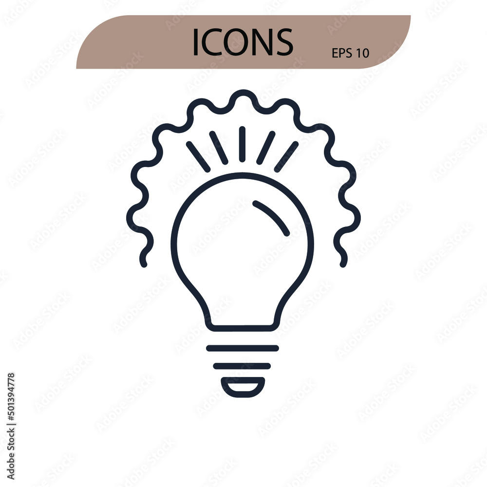Idea icons symbol vector elements for infographic web Idea icons symbol vector elements for infographic web