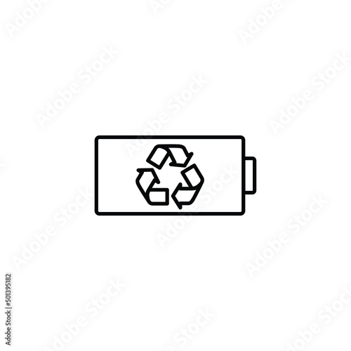  battery Recycle icon. Vector icon, symbol for website design, app. 