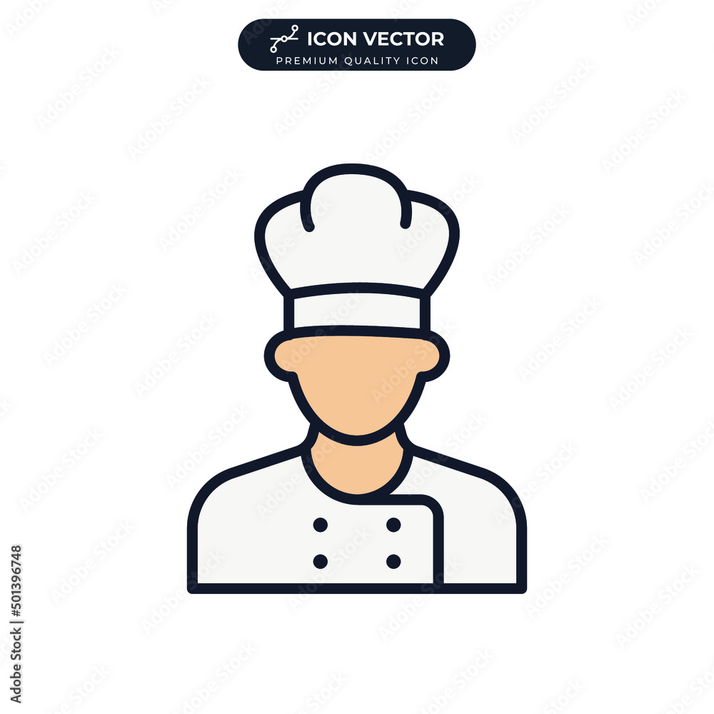 chef icon symbol template for graphic and web design collection logo vector illustration