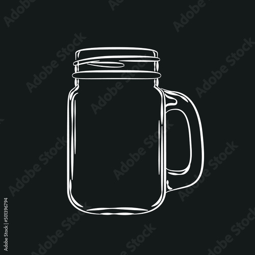 Mason Jar, Jar Icon, Glass Jar, Pickling Jar, Food Conservation, Food Conserving, Mason Jar Vector, Vector Illustration Background