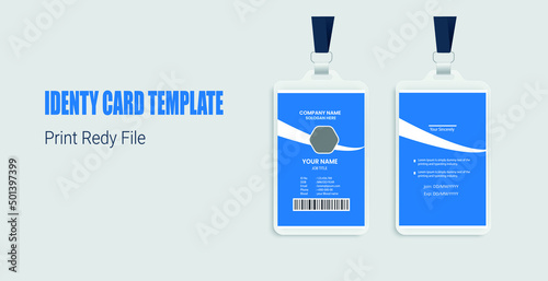 Abstract professional id card design templates