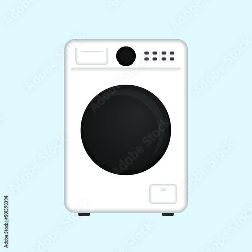 Vector illustration. Simple washing machine. Vector