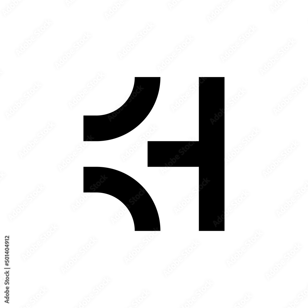 Creative letter KH logo design Creative letter KH logo design
