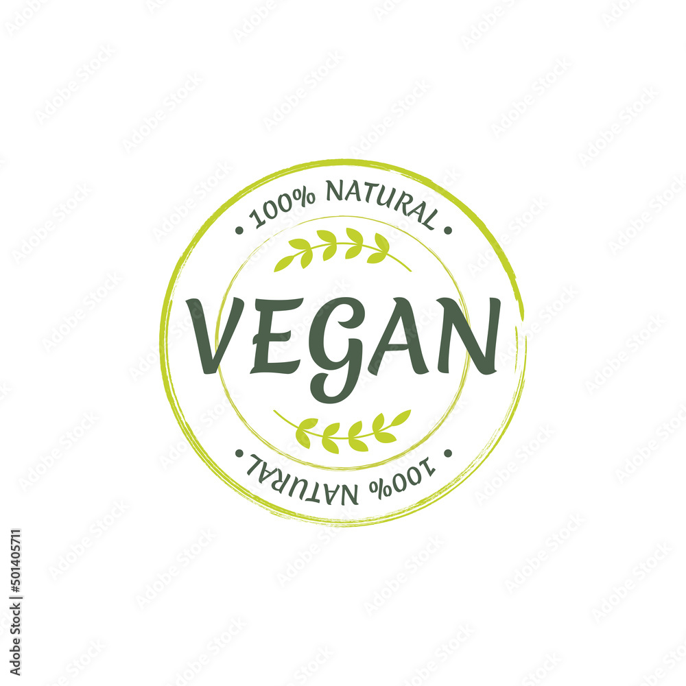 Eco, bio, organic and natural products sticker, label, badge and logo. Ecology icon. Logo template with green leaves for organic and eco friendly products.