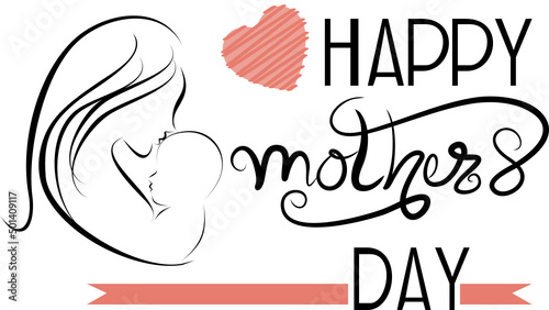 happy mothers day card illustration in vector format