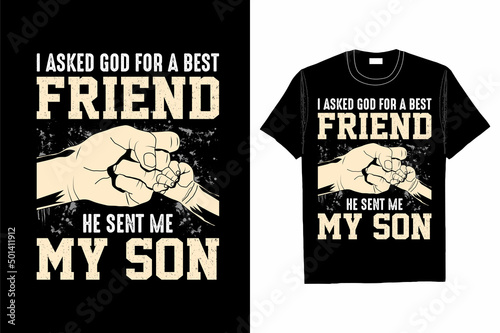 Best Friend My Son T-shirt Design Father and Son Fist Bump Family Gift