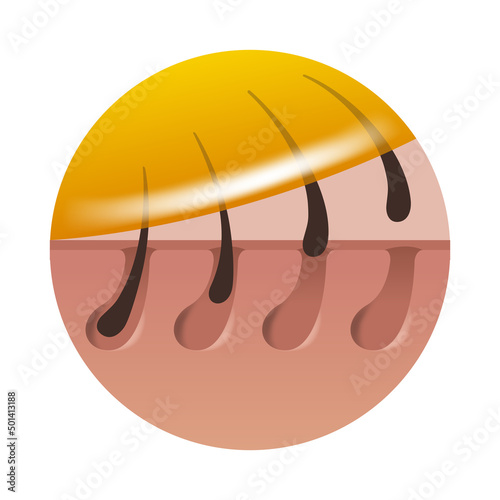 Wax strips icon - hair removal method