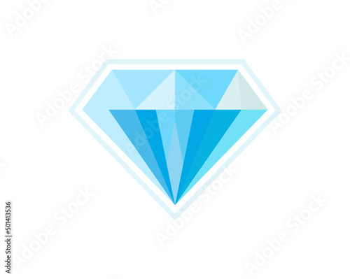 Flat syle diamond and crystal wealth flat vector illustration.