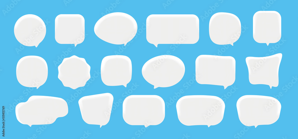 Various shapes of speech and thought bubbles. Chat icon set vector Various shapes of speech and thought bubbles. Chat icon set vector