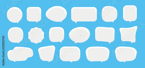 Various shapes of speech and thought bubbles. Chat icon set vector