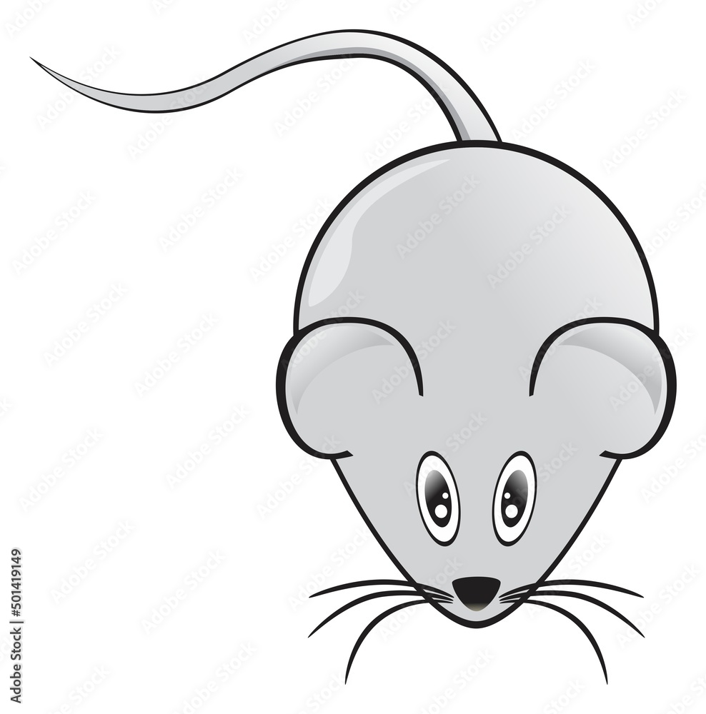 Cartoon mouse character cute funny icon object symbol with text space ...