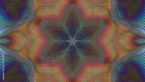 holographic glowing background kaleidoscope. photo